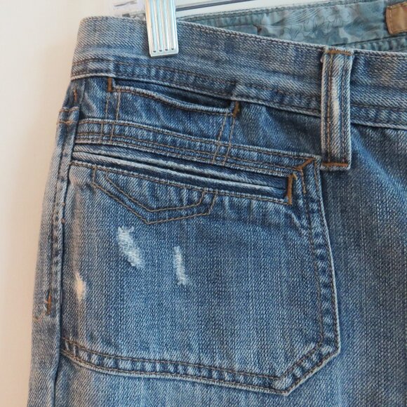 VINTAGE ABERCROMBIE & FITCH Y2K Low Rise Flap Pocket Distressed Jeans - Picture 5 of 16